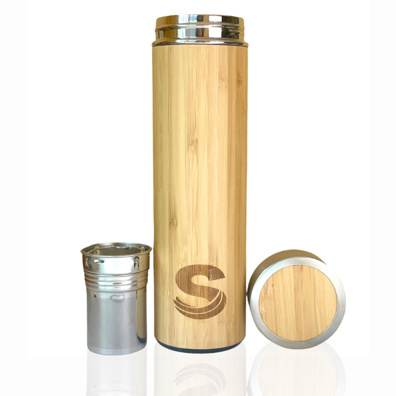 500 ml bamboo insulated bottle